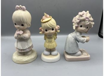 1986/1987/2002 Precious Moments Porcelain Figurines - 3 Total