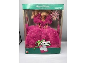 Mattel 1990 Barbie Happy Holidays Special Edition Doll With Box # 4098