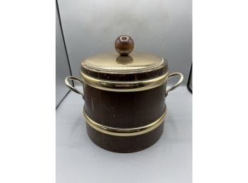 Kraftware Wooden Style Ice Bucket With Handles