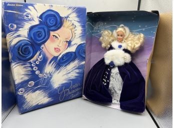 Mattel 1993 Limited Edition Winter Princess Barbie Doll With Box #10655