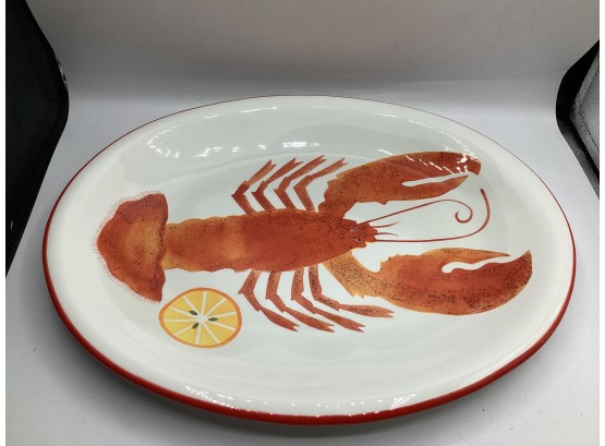 Cracker Barrel Lobster Motif Oval Serving Dish