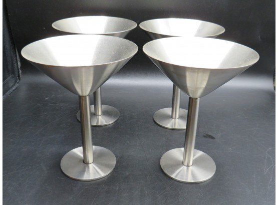 Zack Stainless Steel 18/10 Martini Glasses - Set Of 4