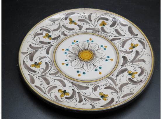 R. Romano Signed Hand Painted Floral Plate