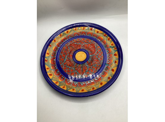 Signed Ceramic Multi-colored Plate
