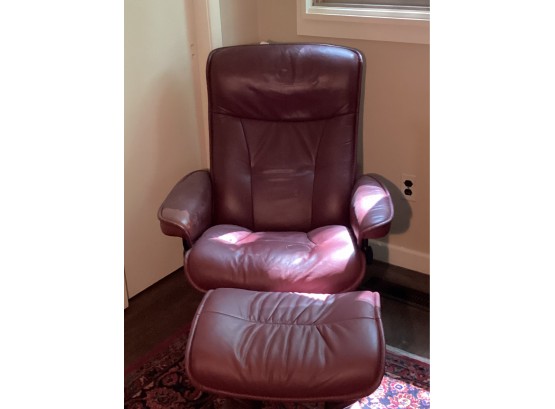 Stressless Consul Chair  And Ottoman, Leather By Ekornes Stressless