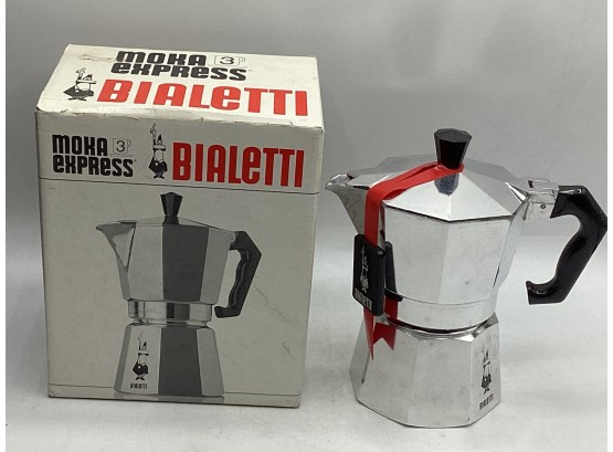 Moka Express 3 Bialetti Stovetop Espresso Maker - In Original Box