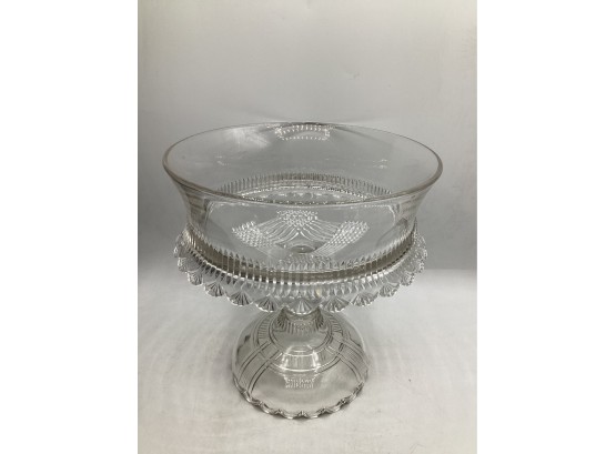 Compote Bowl Footed Clear Glass