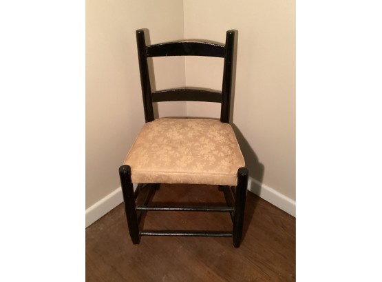 Gold Fabric Upholstered Wood Chair