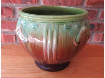 Ceramic Green/brown Planter