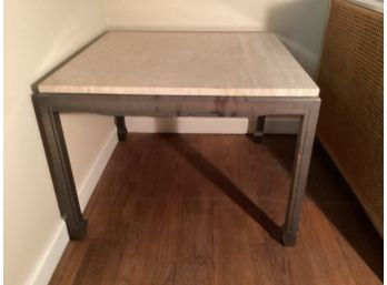 Metal With Stone Top Table
