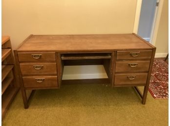 Broyhill Premier Modern Collection 5 Drawer Wood Desk