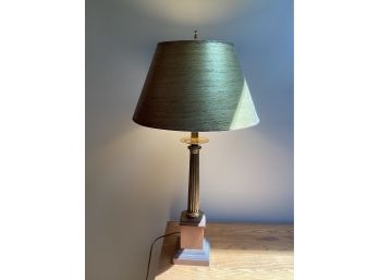 Wood Base Metal Table Lamp