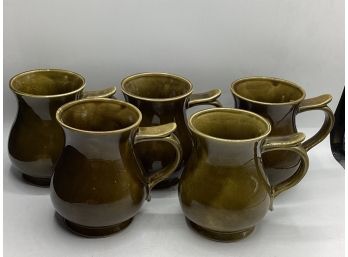 Prinknash Ceramic Mugs - Set Of 5