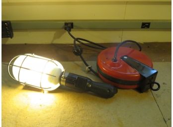 Sears Craftsman Model 83914 Retractable Shop Work Light With 20ft Cord