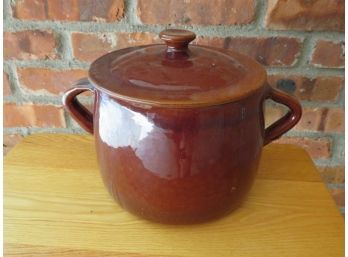 Ceramic Handled Pot With Lid