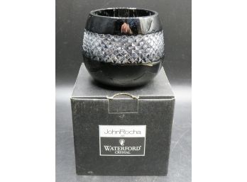 Waterford Crystal Black Cut Votive By John Rocha - In Original Box
