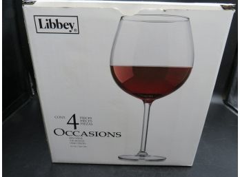 Libbey 'occasions' Red Wine Glasses - Set Of 4 - In Original Box