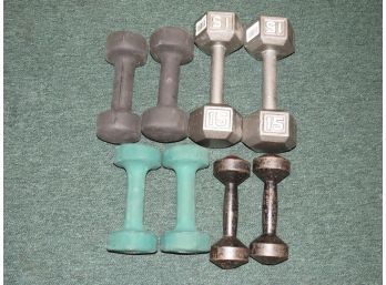 Dumbbells - Six Sets Of Assorted Weights