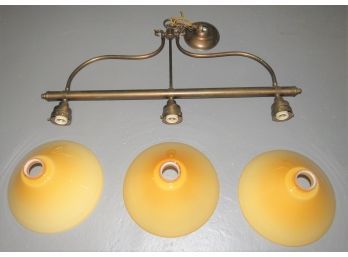 Pool Table Hanging Light Fixture With 3 Shades