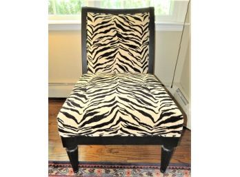 L. Powell Co. Fabric Upholstered Zebra Print Accent Chair