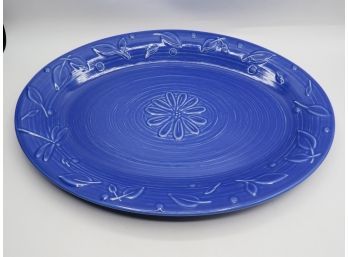 Pfaltzgraff Blue Ceramic Oval Serving Platter