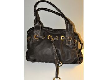 Vere Pelle Brown Leather Handbag With Dual Shoulder Straps