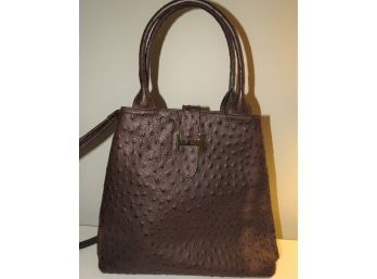 Borse In Pelle Genuine Leather Brown Handbag With Coin Purse