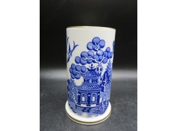 Coalport 'willow' Blue/white Bone China Vase