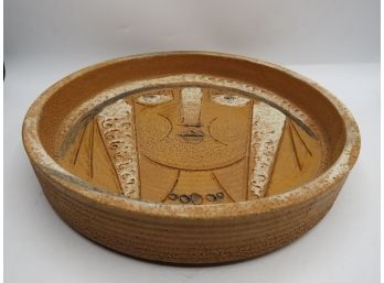 Pottery Bowl With Image Of Woman