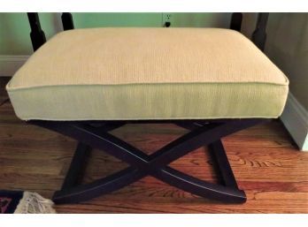 Pottery Barn Fabric Cushioned Bench