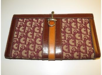 Christian Dior Leather/fabric Wallet