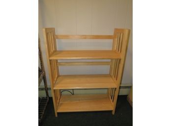 Wood 3-shelf Folding Bookcase