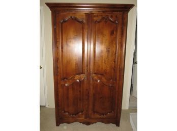 Ethan Allen Country French Carved Birch Wood Armoire Dresser