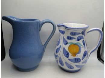 Ceramic Pitchers - Assorted Set Of 2