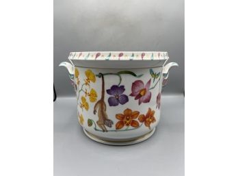 Lynn Chase Designs 1999 Orchids Only Cachepot / Jardiniere Planter