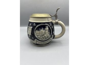 Wekera Ceramic Beer Stein With Pewter Lid  #5398