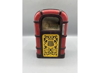 Vintage Ideal Toys Ideola Juke Box Shaped Music Box Coin Bank