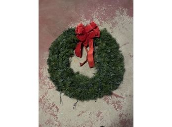Decorative Faux Lighted Holiday Wreath
