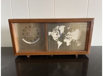 Vintage Eames Era General Electric World Time Clock Model 8111