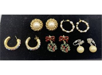 Costume Jewelry Earrings Set - 5 Sets Total