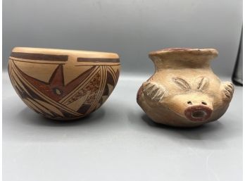 Handcrafted Pottery - 2 Total