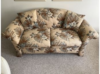 Schweiger Industries Blended Cotton Floral Pattern Sofa With 2 Throw Pillows