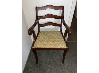 Vintage Tell City Chair Company Wooden Custom Upholstered Arm Chair