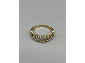 10KT Gold Diamond Ring - 2.1 Grams - Size 6 3/4