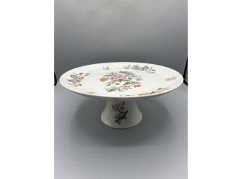 Dolphin Fine China Floral Pattern Cake Stand - Box Included