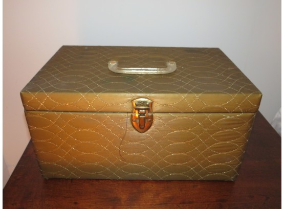 Sewing Box With Assorted Sewing Supplies