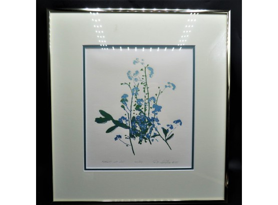 Lithograph 'forget Me Not' Signed & Numbered 22/99