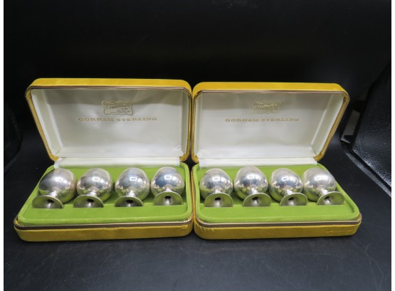 Gorham Sterling Silver Cordial Cups - In Original Boxes - 2 Boxes Of 4 (total 8)
