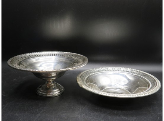 Crown Sterling Weighted Footed Bowl & Frank M Whiting & Co. Sterling Bowl - Set Of 2