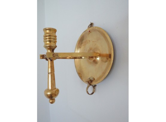 Brass Ship Candle Holder Sconce - Table Or Wall